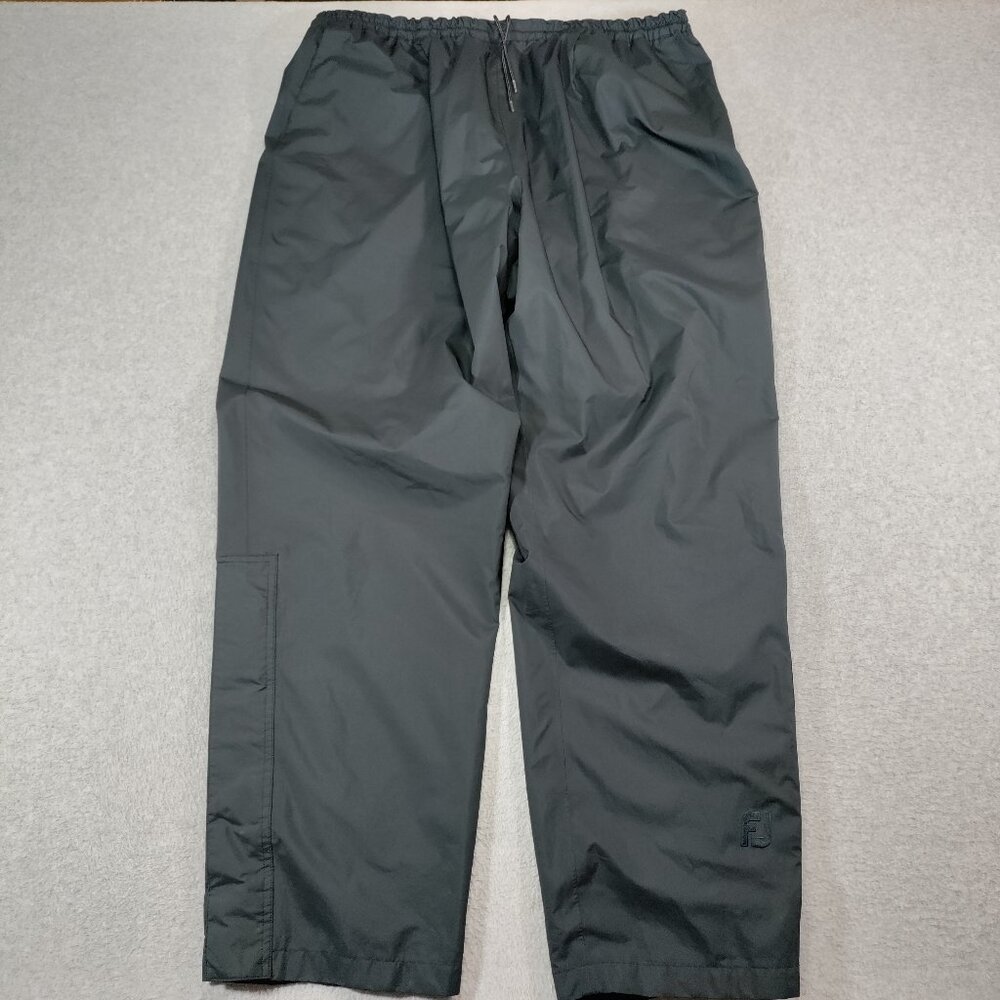 Footjoy DryJoy Rain Pants Men XXL Black Pull-on Drawstring Waist Golf Snap Ankle